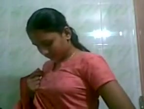 Punjabi woman self captured her bath and dressed